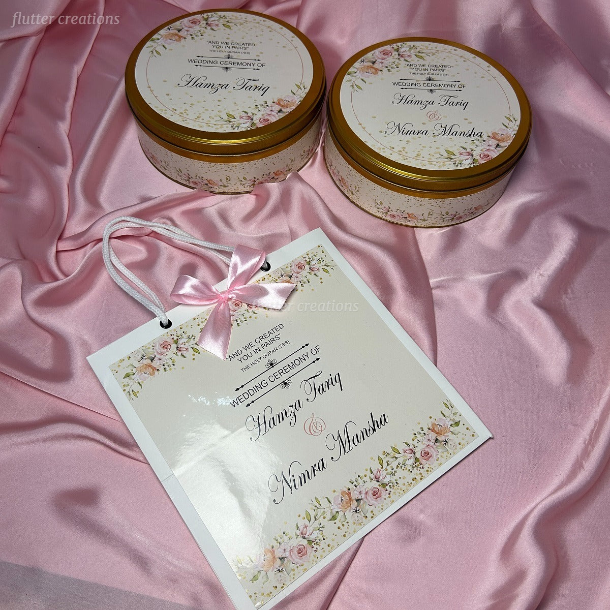 Customized Mithai Tin Box (Wedding ceremony)