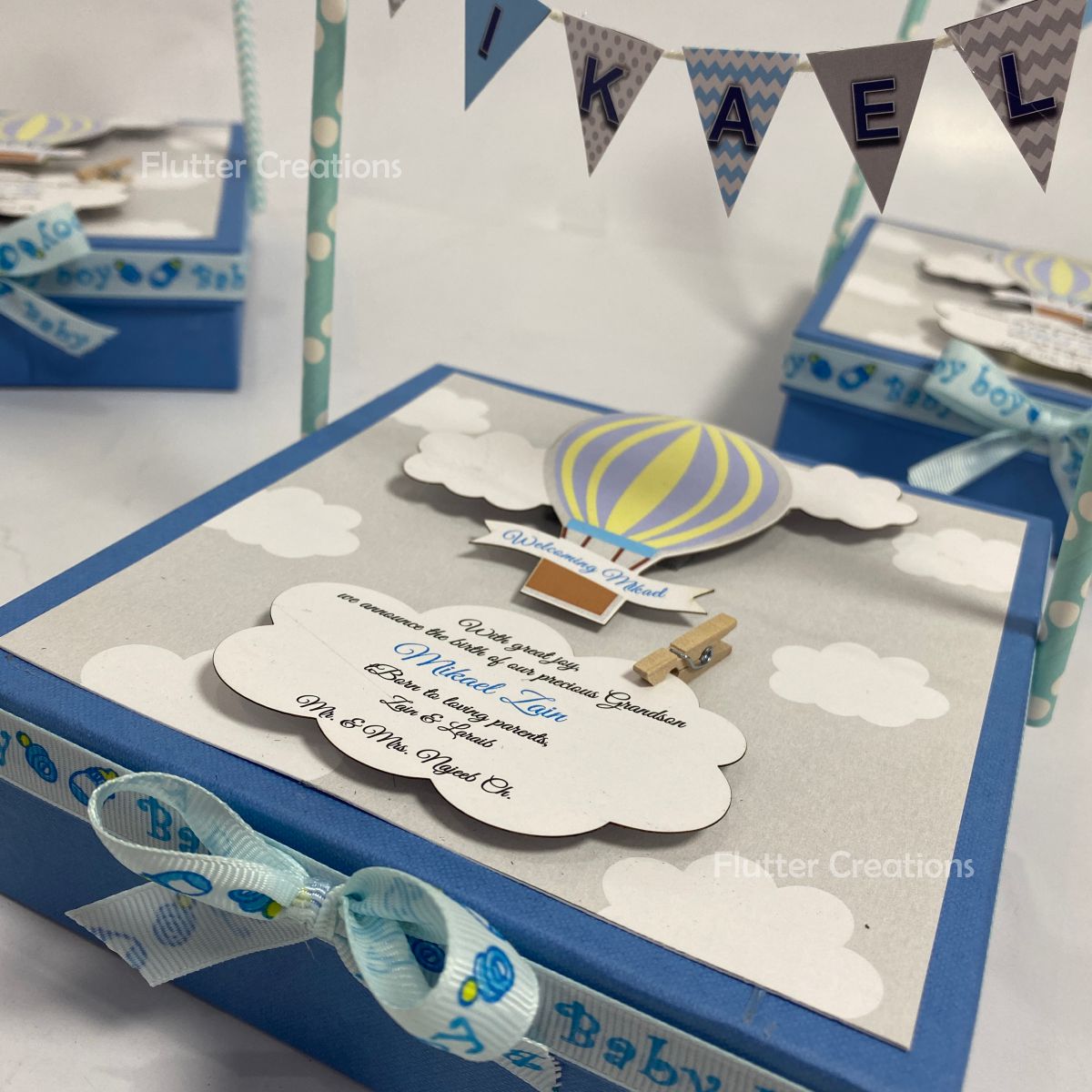 Baby Boy Banner Box in 3D