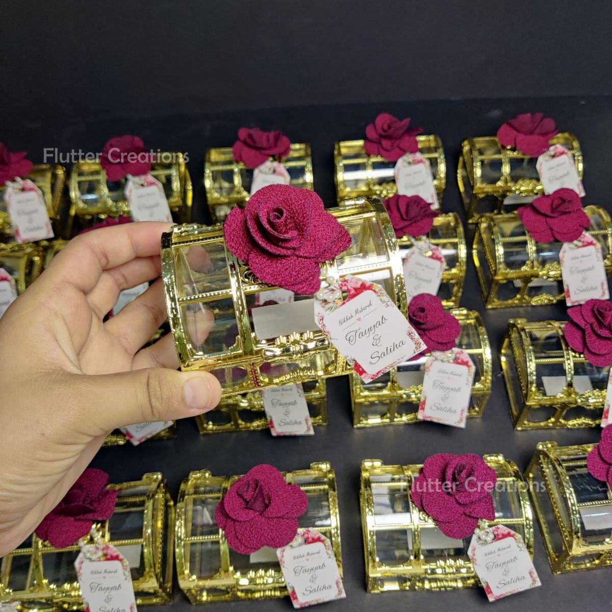 Treasure/Tijori Box (With flower and tag)