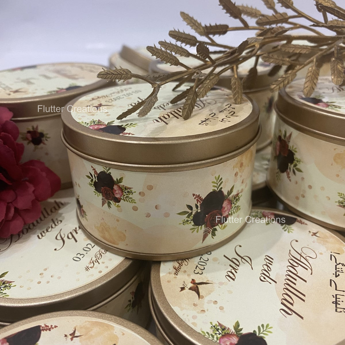 Wedding Customized Tin Bid Box