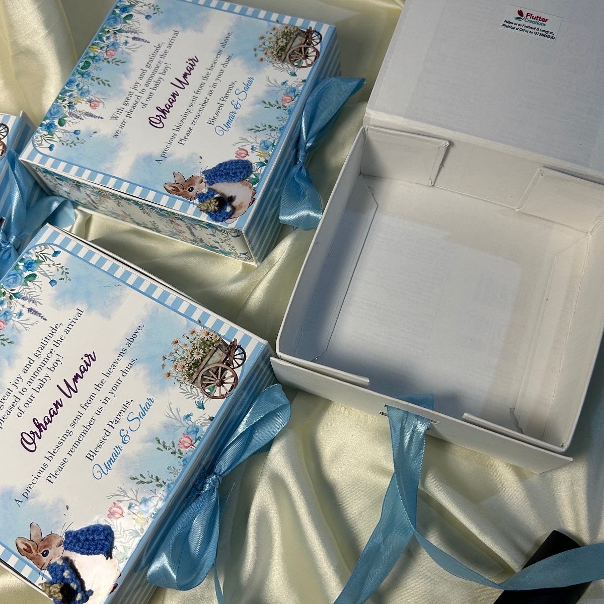 Bunny Theme Collapsible Magnetic Baby Boxes