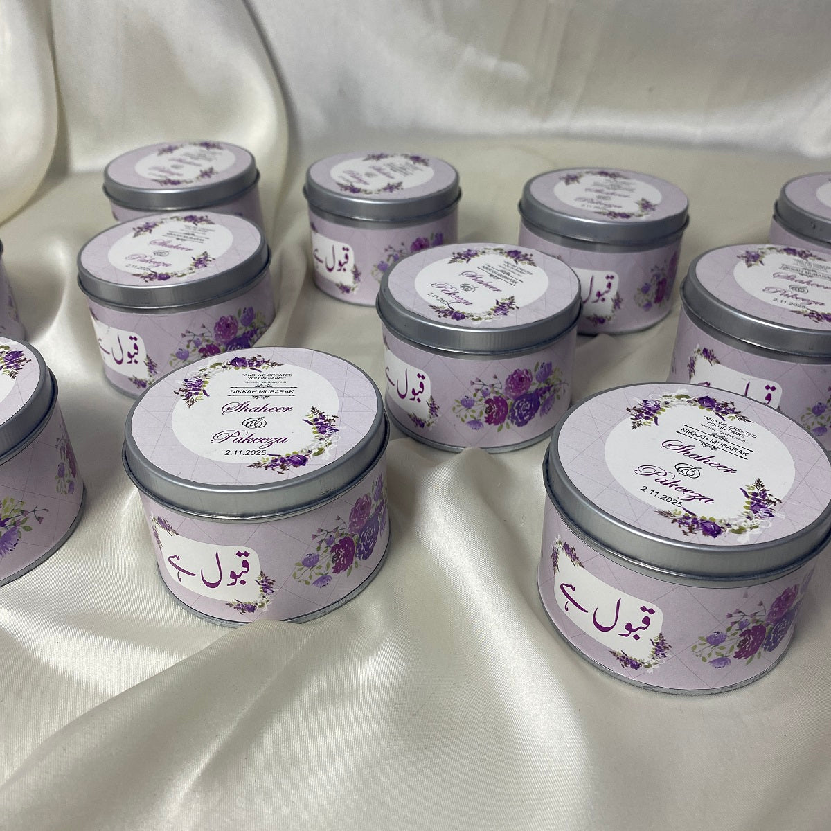 Silver Customized Tin Bid Box (QABOOL HAI)