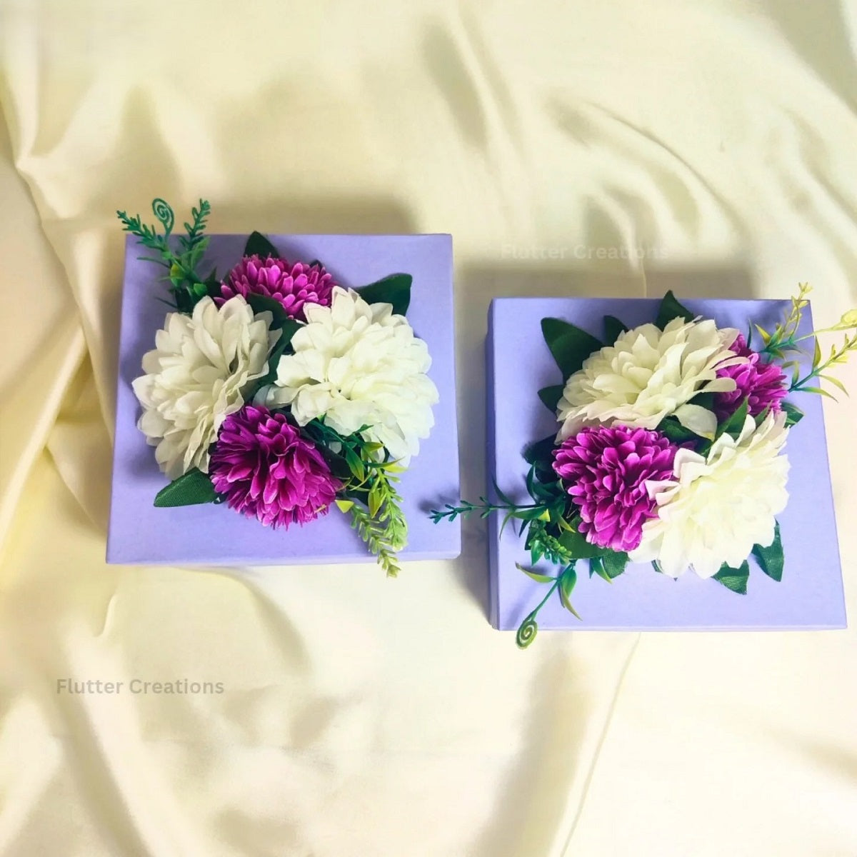 Mithai Boxes with Flowers