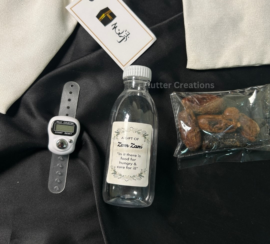 Premium White Hajj Pouches/Bags with tag