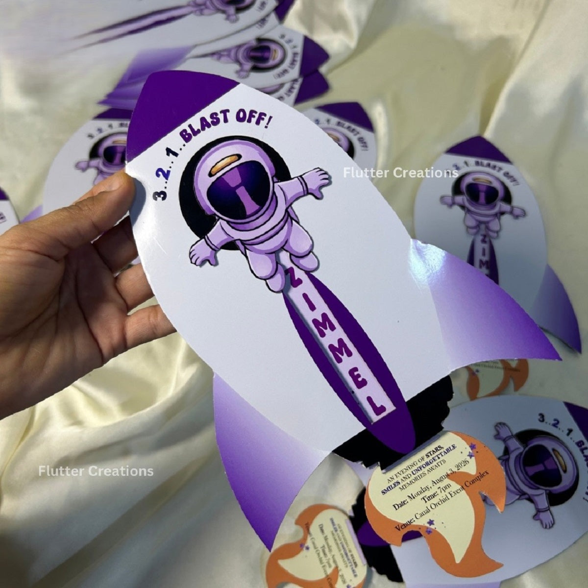 Space Theme Birthday Invitation Cards