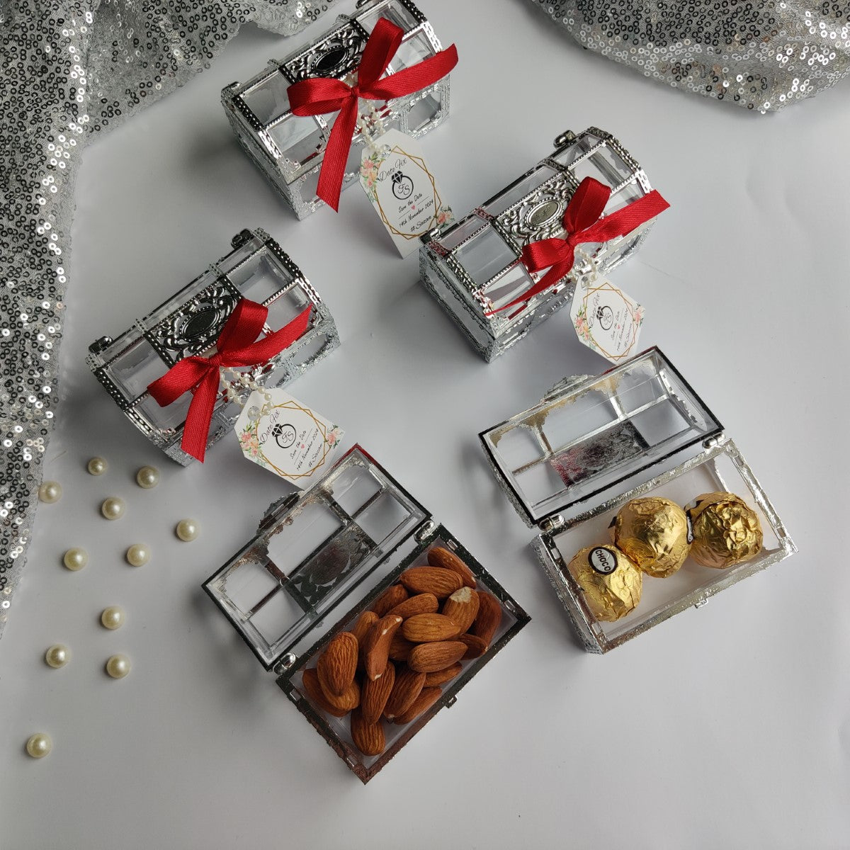 Treasure/Tijori Box (With Single Red Ribbon & Tag)