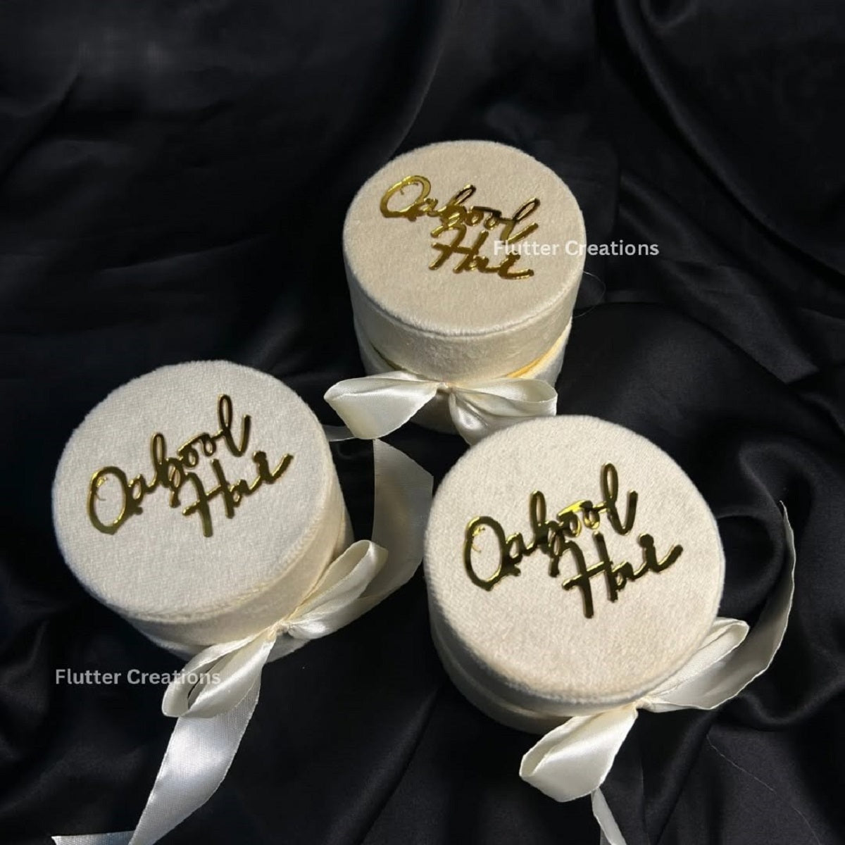 White Velvet Nikkah Boxes