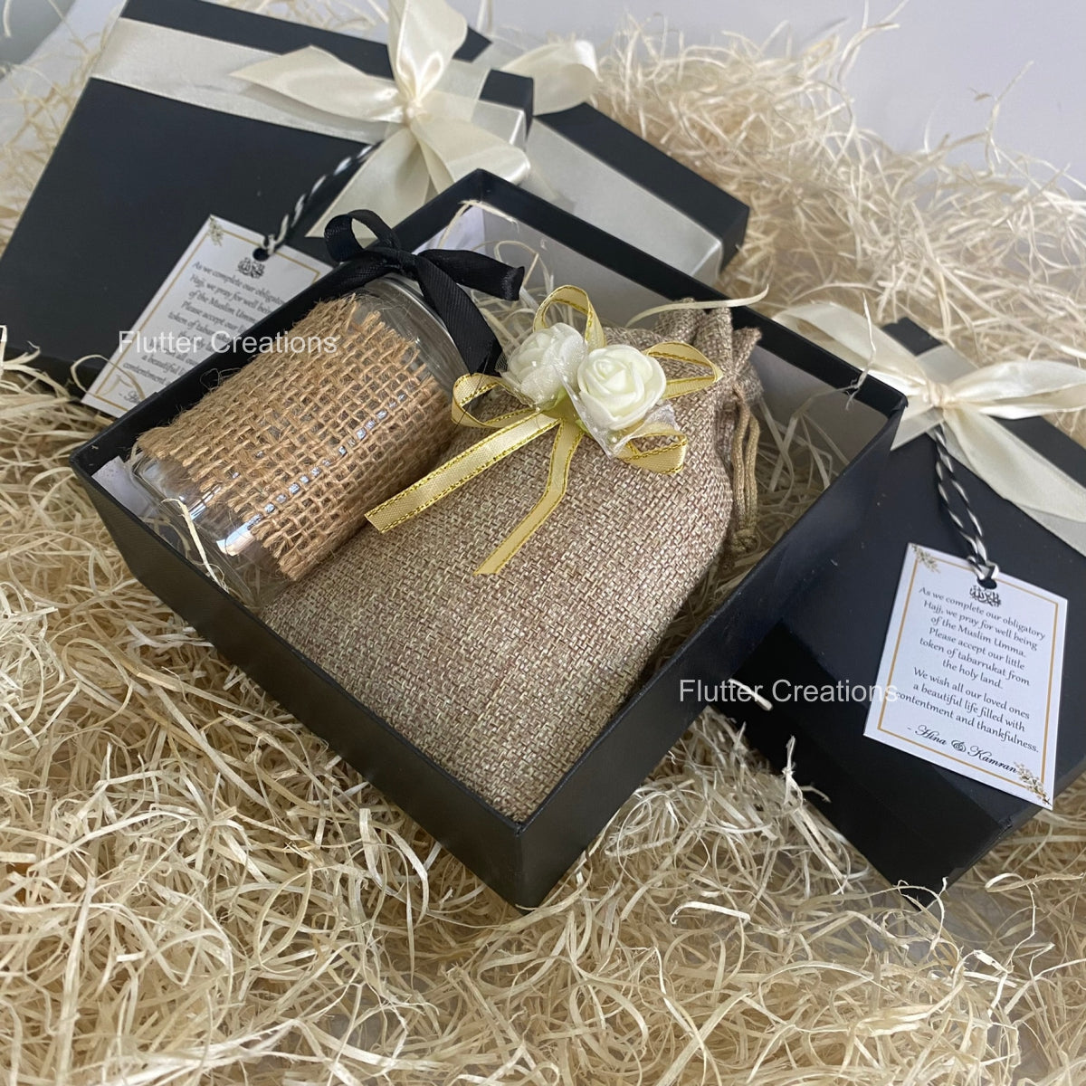 Black Box with Hajj Ribbon & Customized Tag