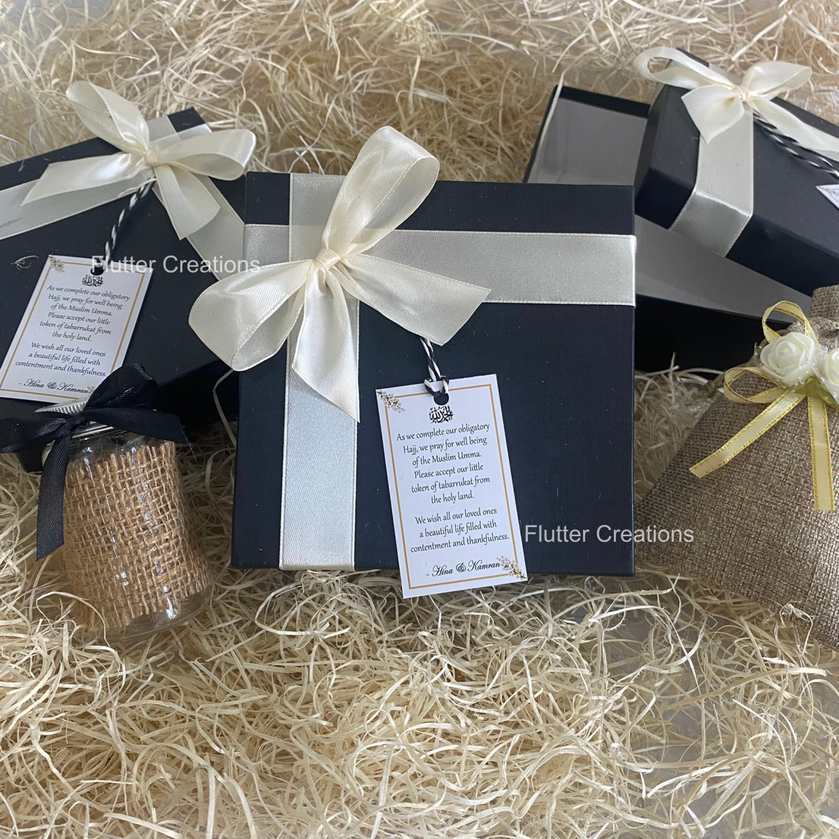 Black Box with Hajj Ribbon & Customized Tag