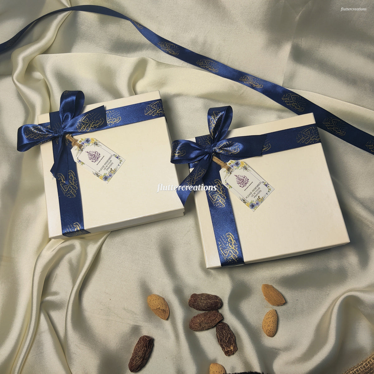 Ramadan White Boxes with Ribbon