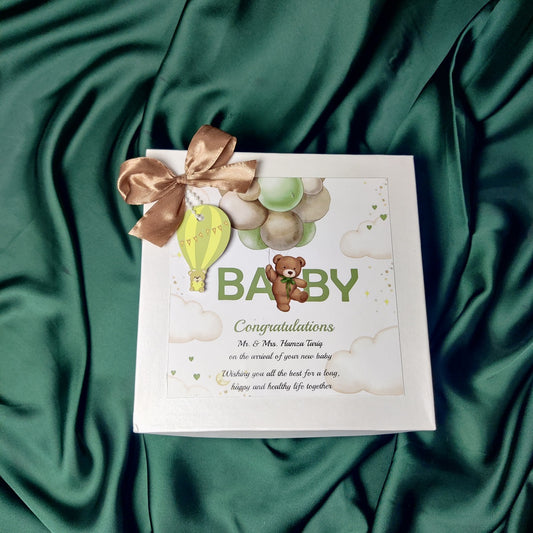 Baby Boy Announcement Box - Card n Bow Design