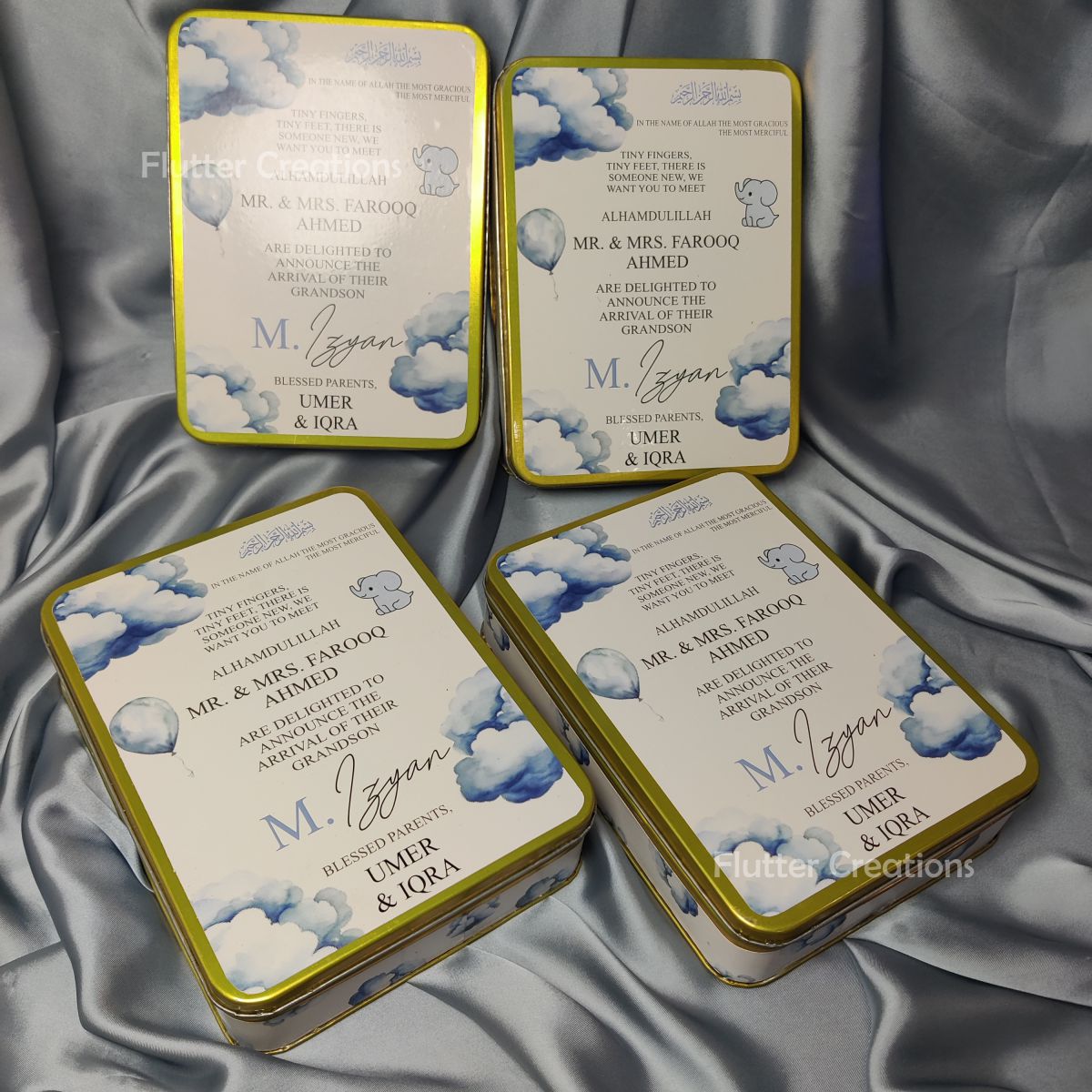 Tin Metal with Customized Print on Top and Bottom