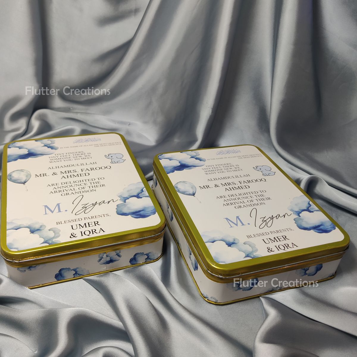Tin Metal with Customized Print on Top and Bottom