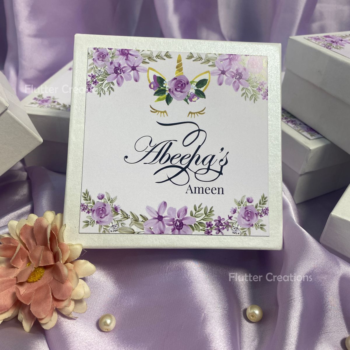 Ameen Box with top Floral Print