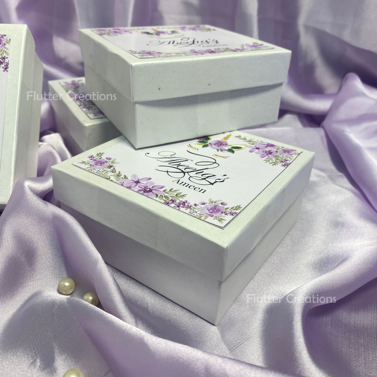 Ameen Box with top Floral Print