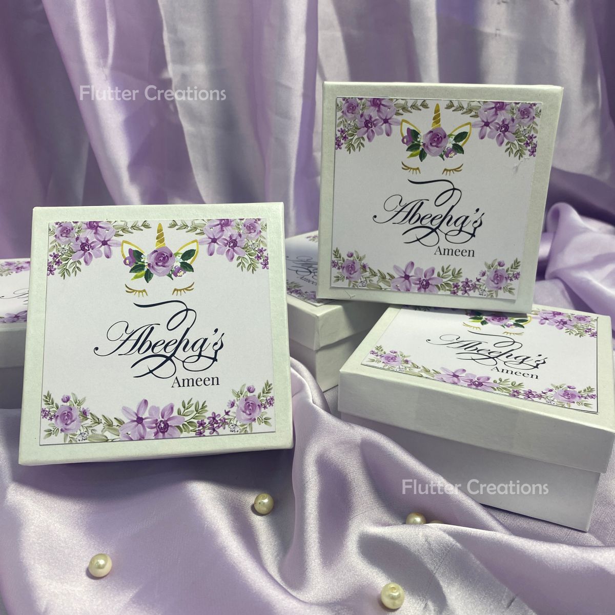 Ameen Box with top Floral Print