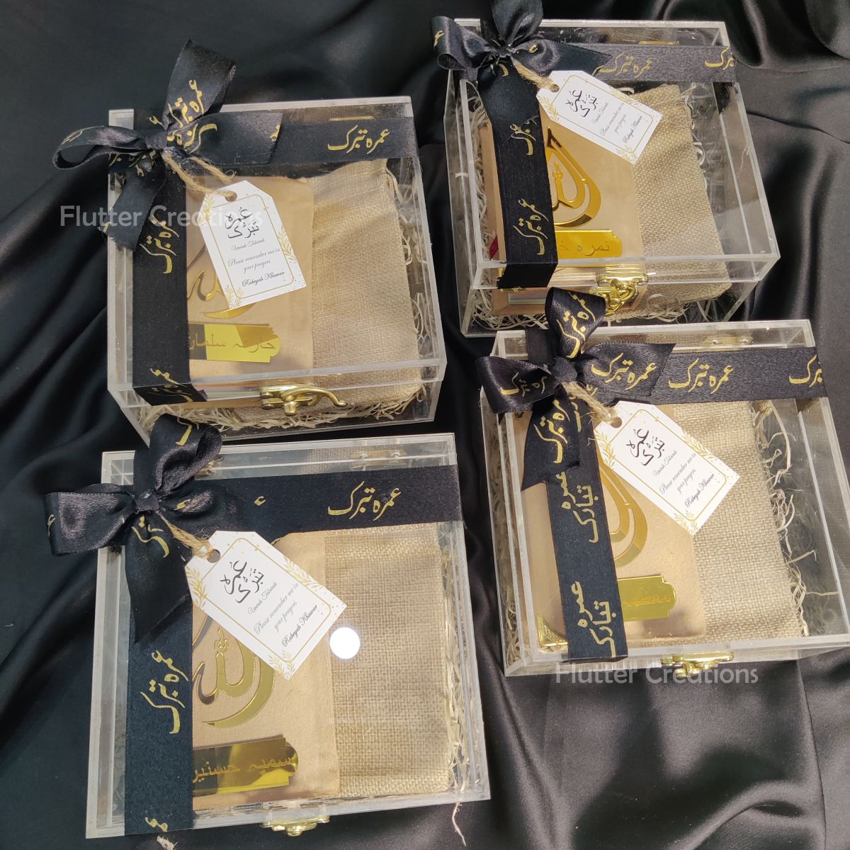 Umrah  Acrylic Box with Umrah Ribbon & Tag