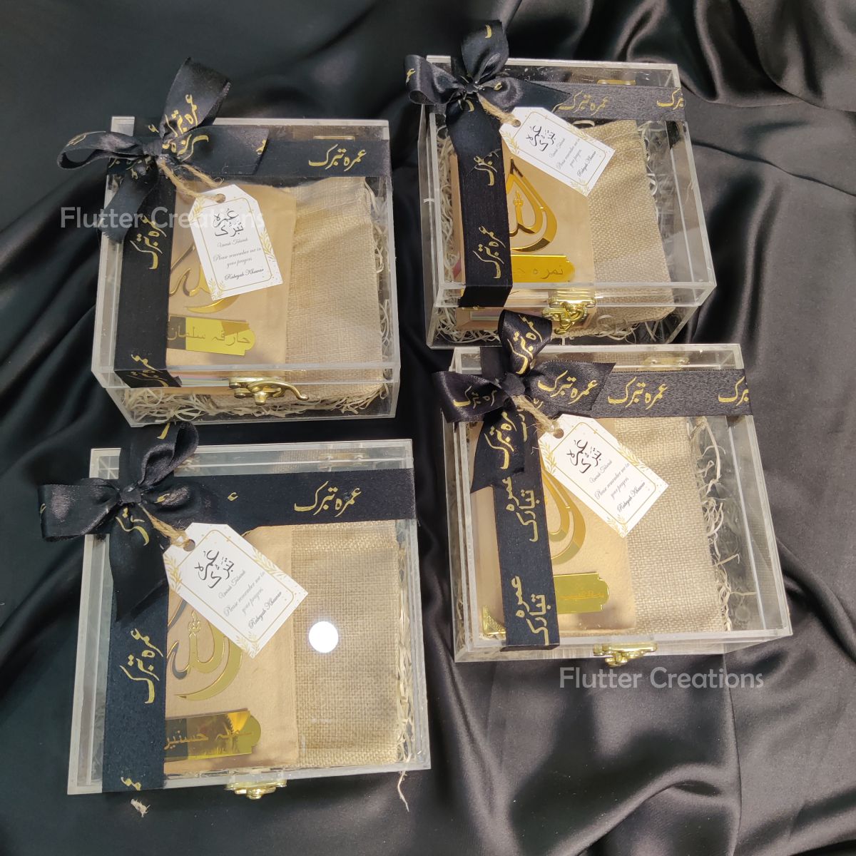 Umrah  Acrylic Box with Umrah Ribbon & Tag