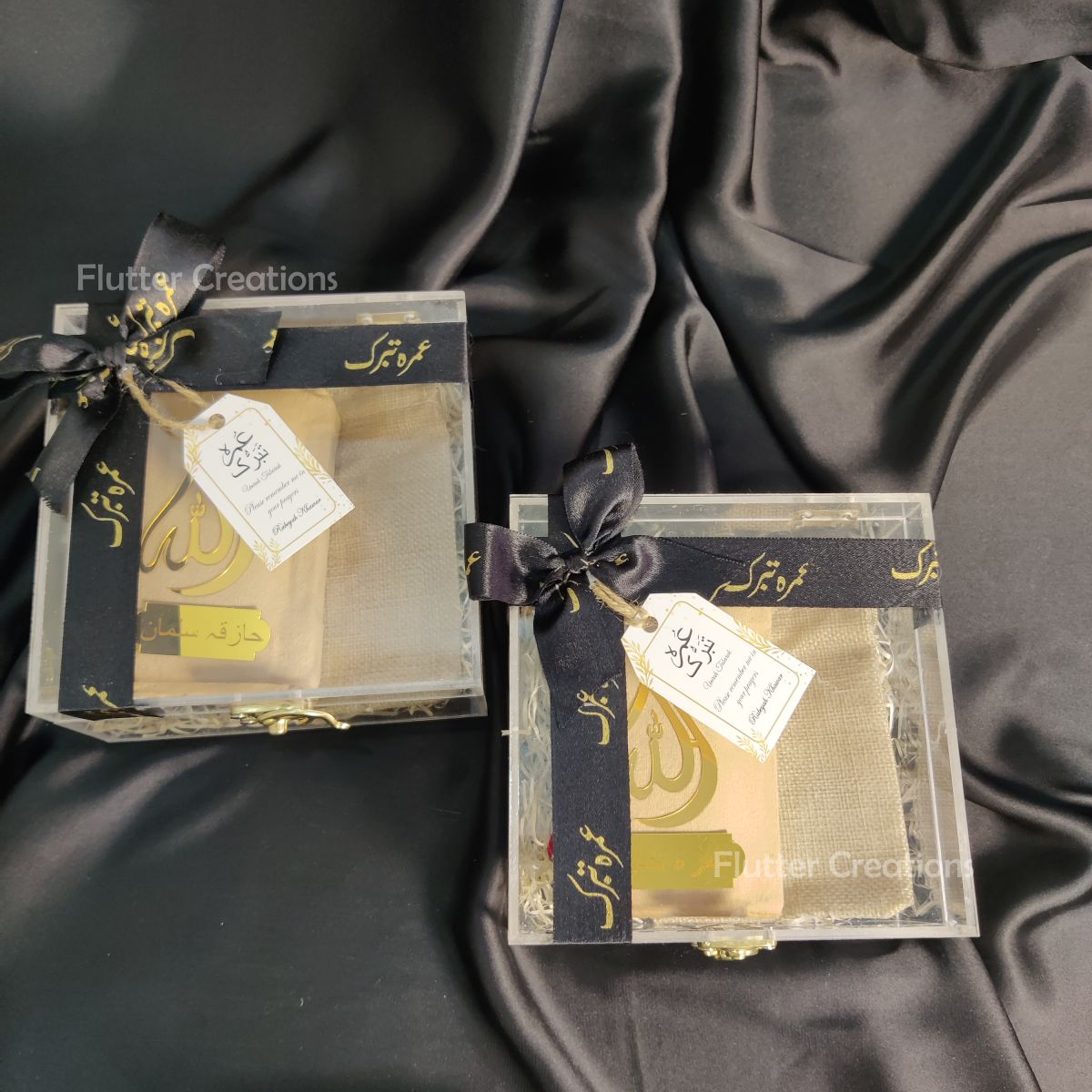 Umrah  Acrylic Box with Umrah Ribbon & Tag