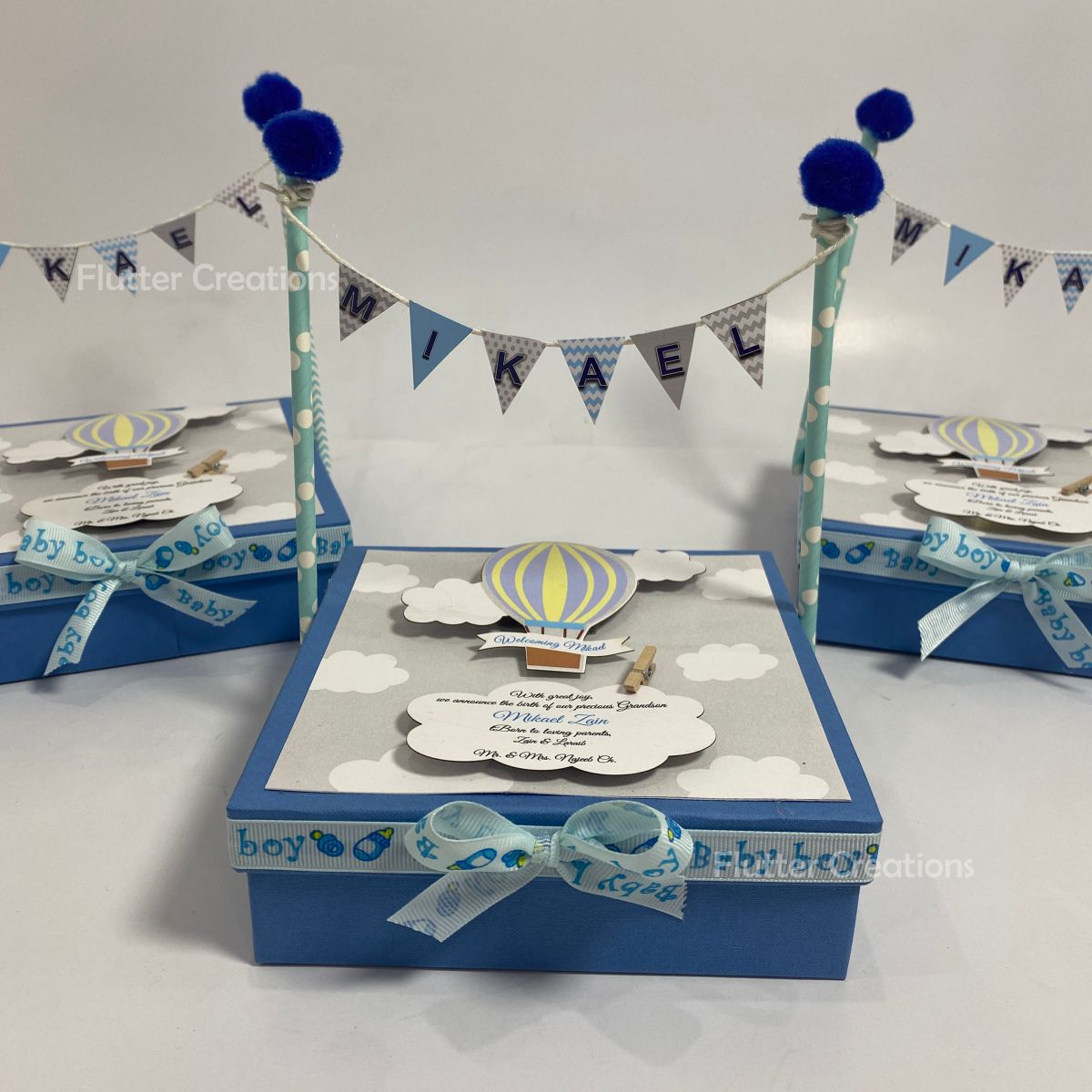 Baby Boy Banner Box in 3D