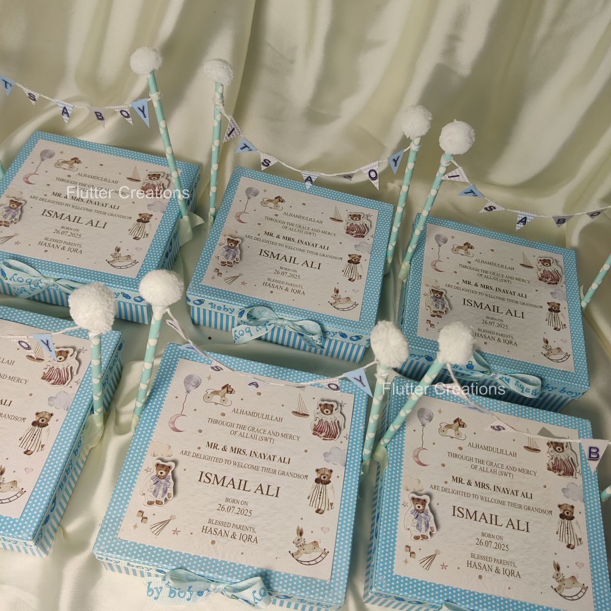 3D Banner Bear Boxes