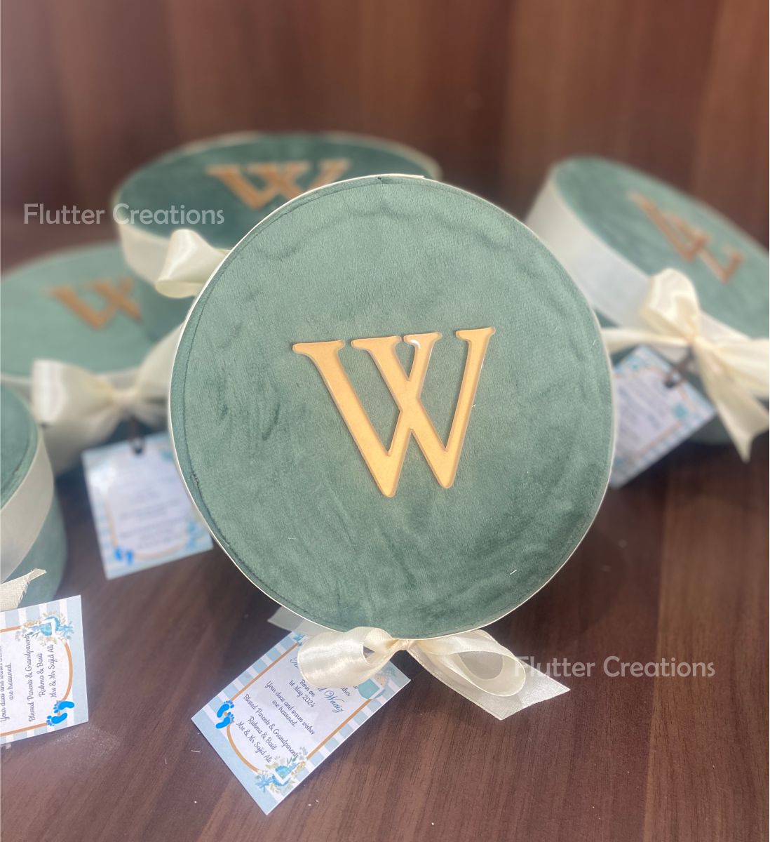 Birth Announcement Box - Velvet Box