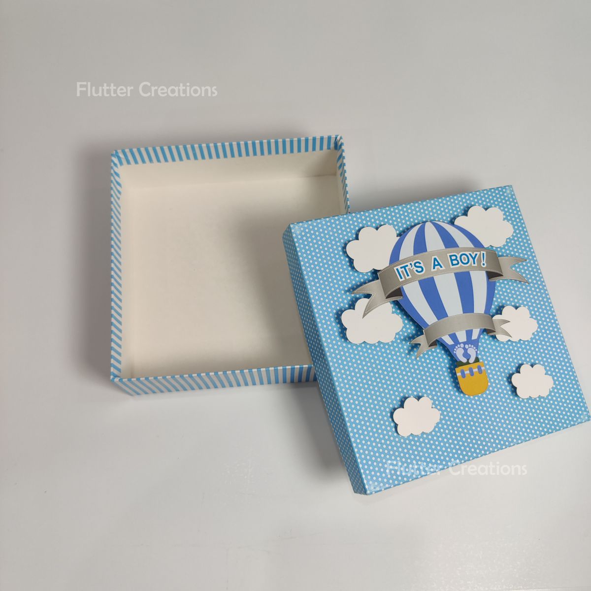 HAB Baby Boy Announcement Box