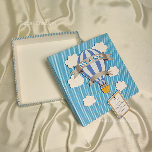 HAB Baby Boy Announcement Box