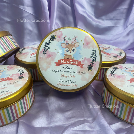 Tin Metal with Customized Print on Top and Bottom