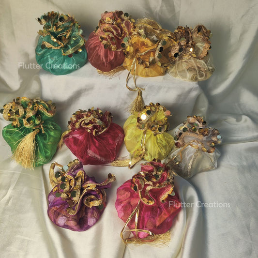 Organza Pouch with Sitara (Multi Color)