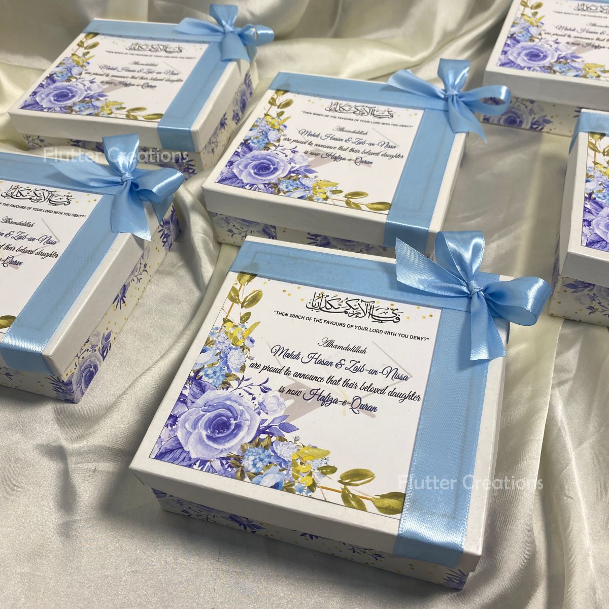 Ameen Box with Top Print & Ribbon