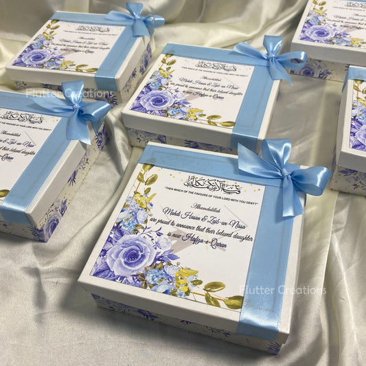 Ameen Box with Top Print & Ribbon