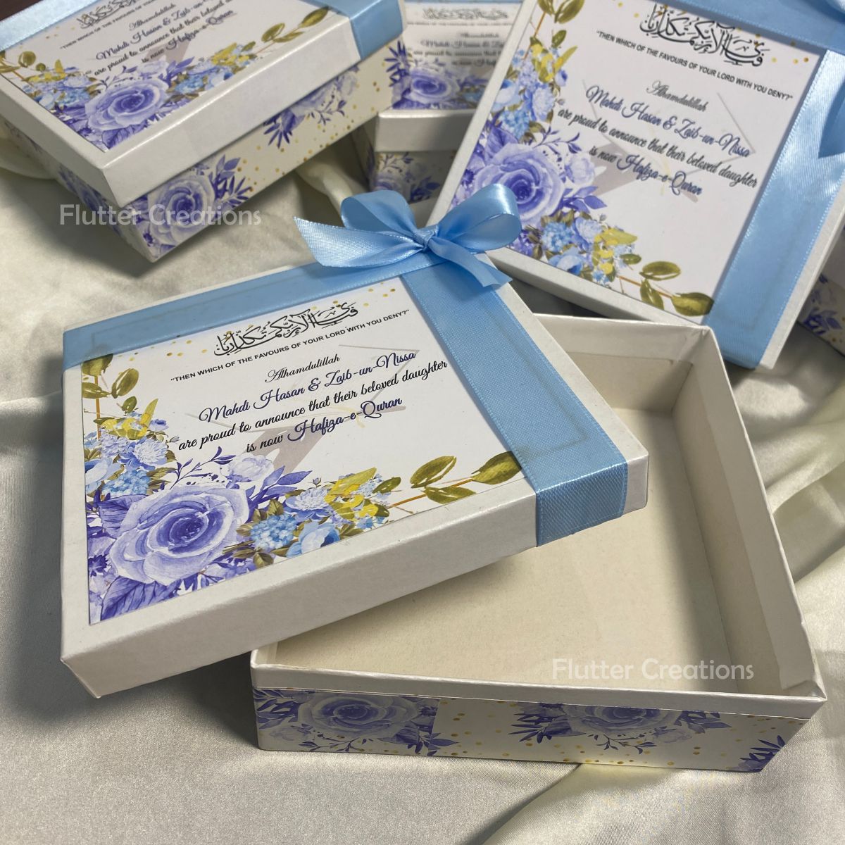 Ameen Box with Top Print & Ribbon