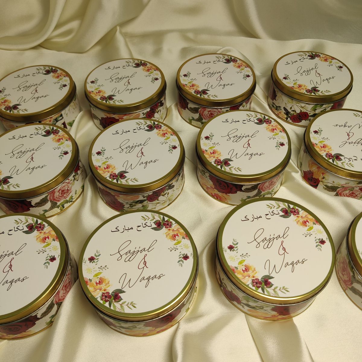 Round Tin Box (Nikkah Mubarak)
