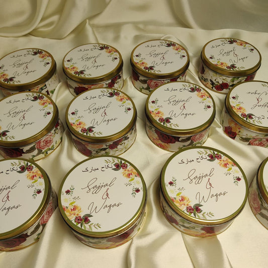 Round Tin Box with Customized Print on Top