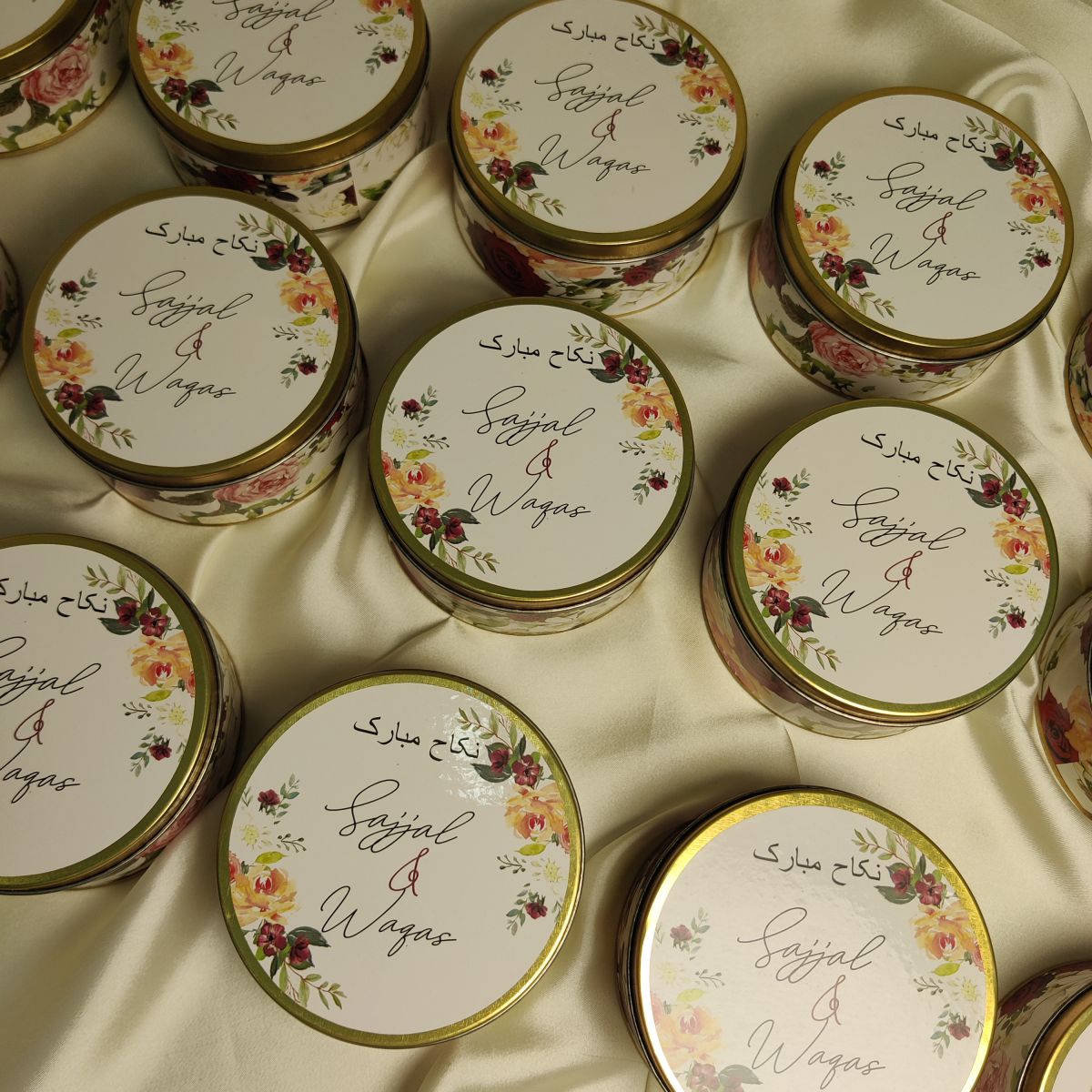 Round Tin Box (Nikkah Mubarak)