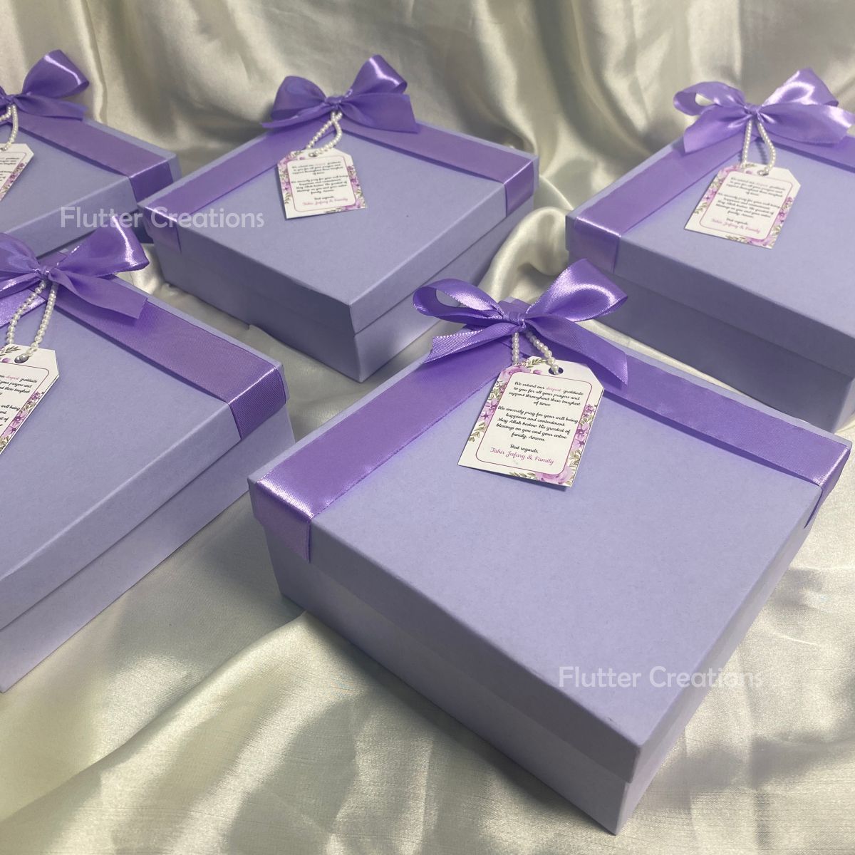 Favor Gift Box with Ribbon n Tag