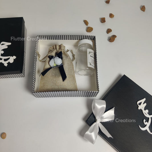 Black Chek Hajj Boxes (Top White Cutout)