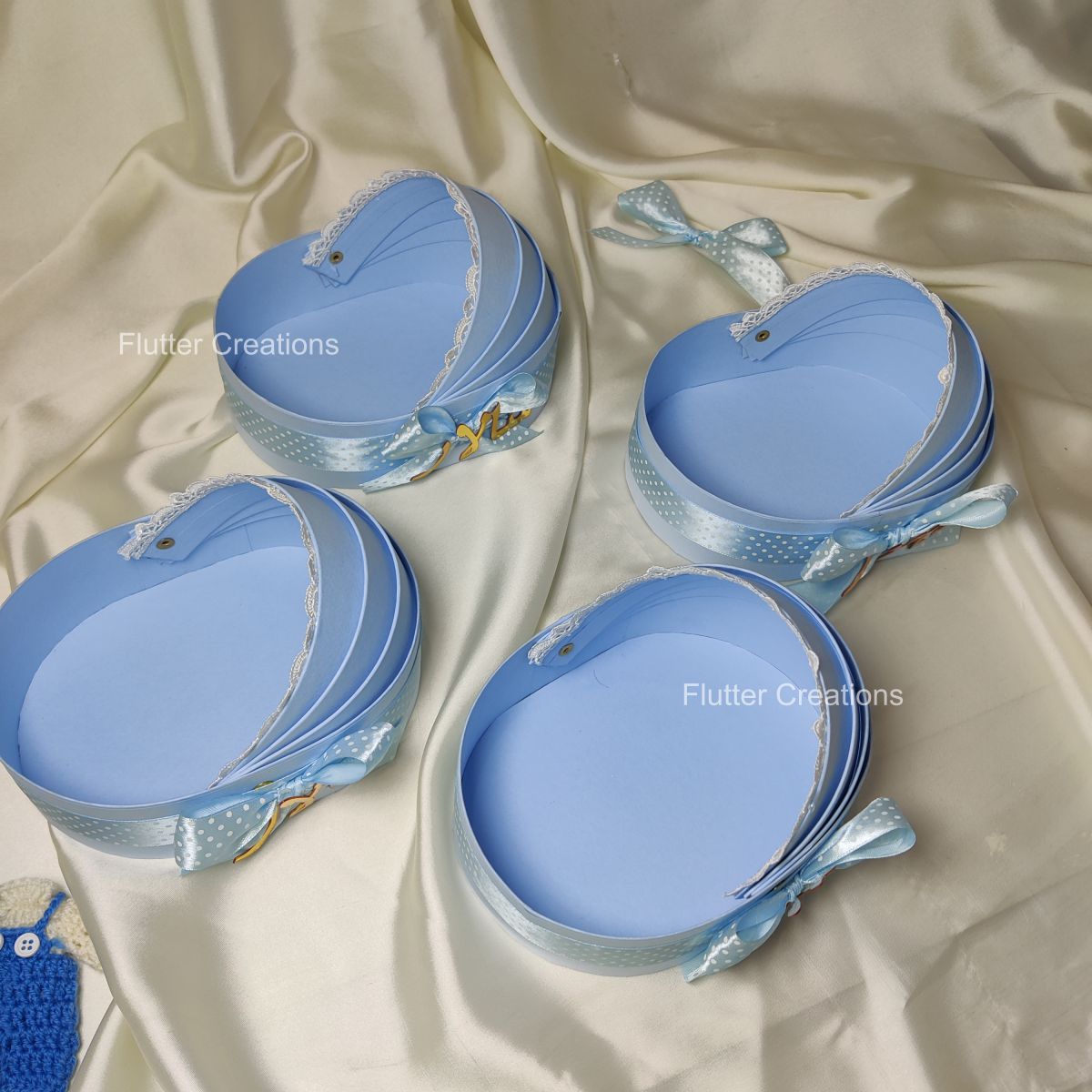 Cradle Box with Ribbon & Name Cutout