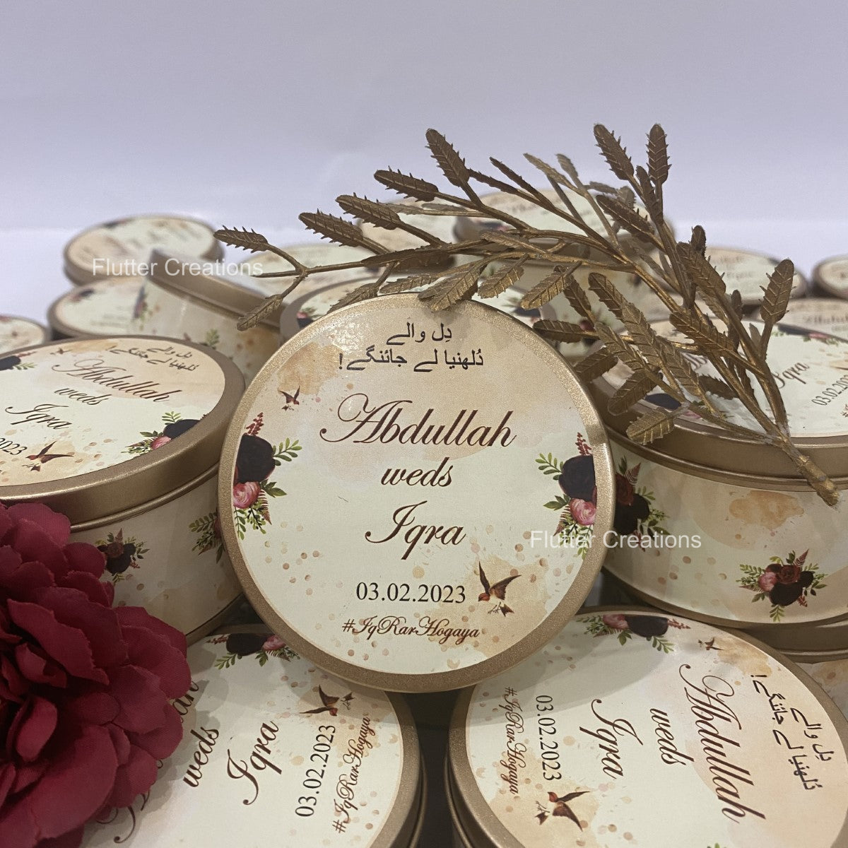 Wedding Customized Tin Bid Box