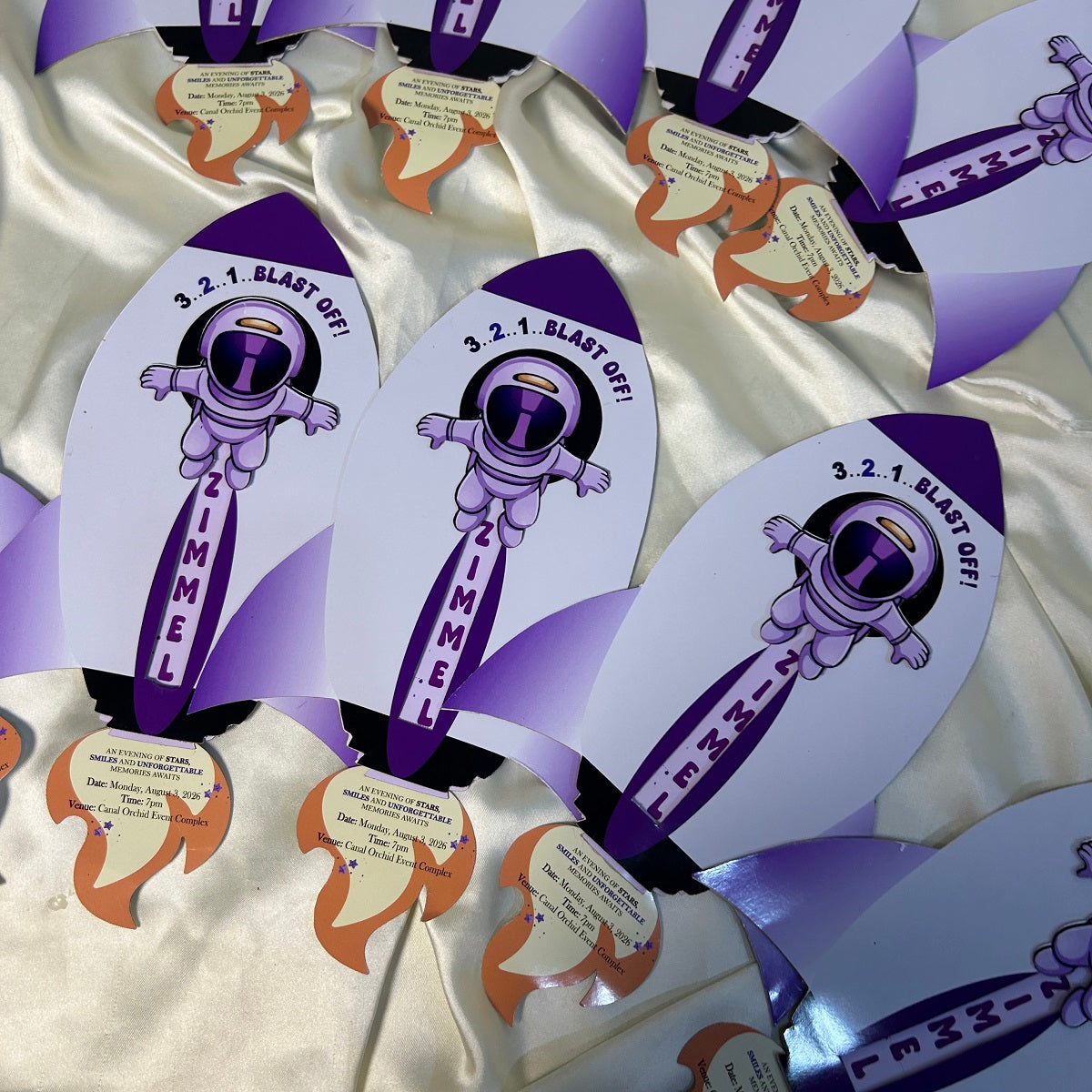 Astronaut Theme Birthday Invitation Cards
