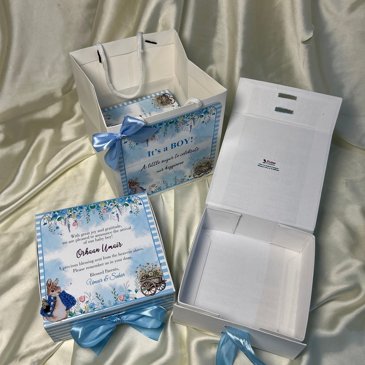 Bunny Theme Collapsible Magnetic Baby Boxes