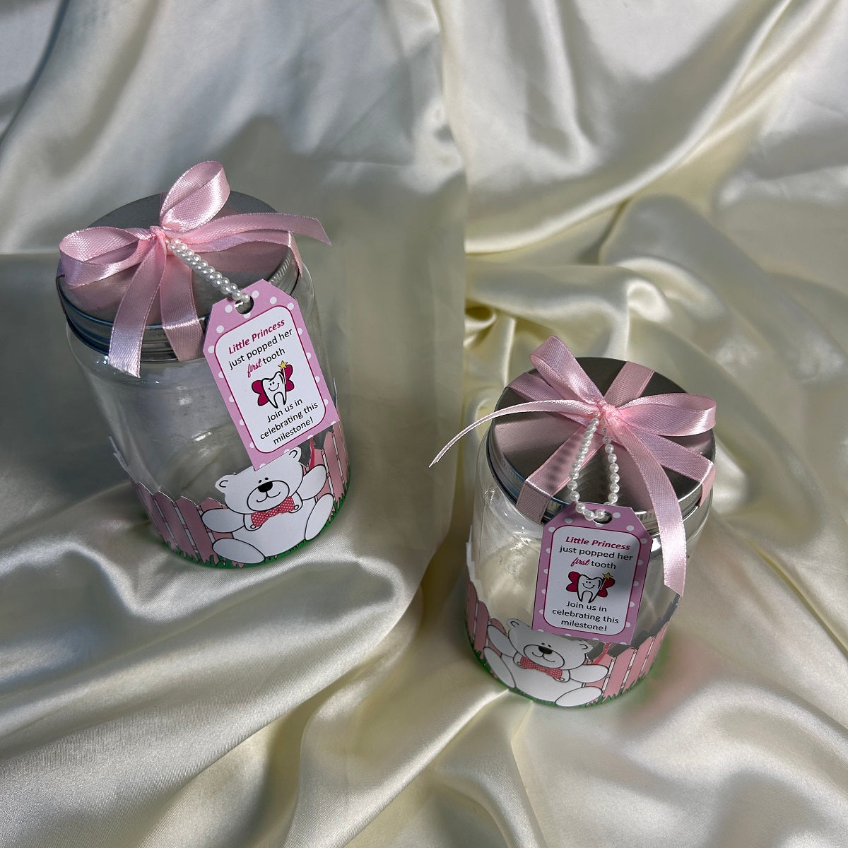 First Tooth Announcement Favor Jar