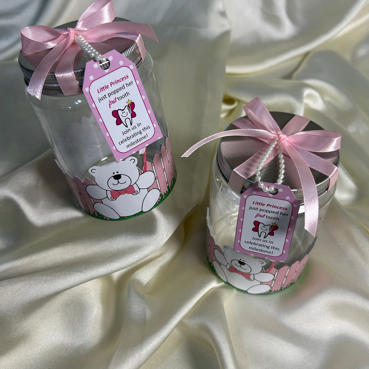 First Tooth Announcement Favor Jar