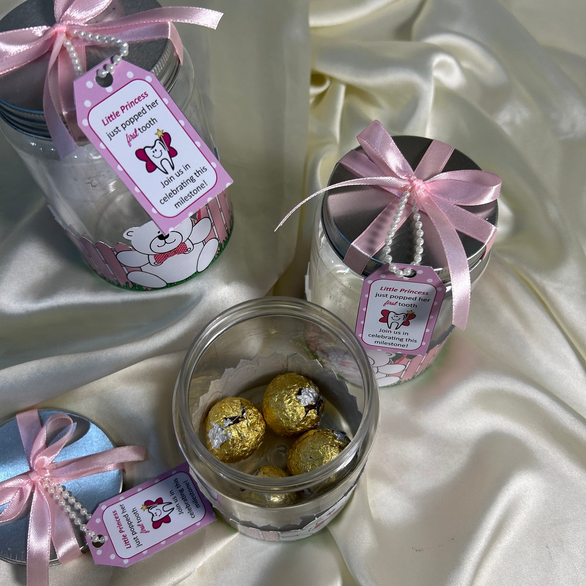 First Tooth Announcement Favor Jar