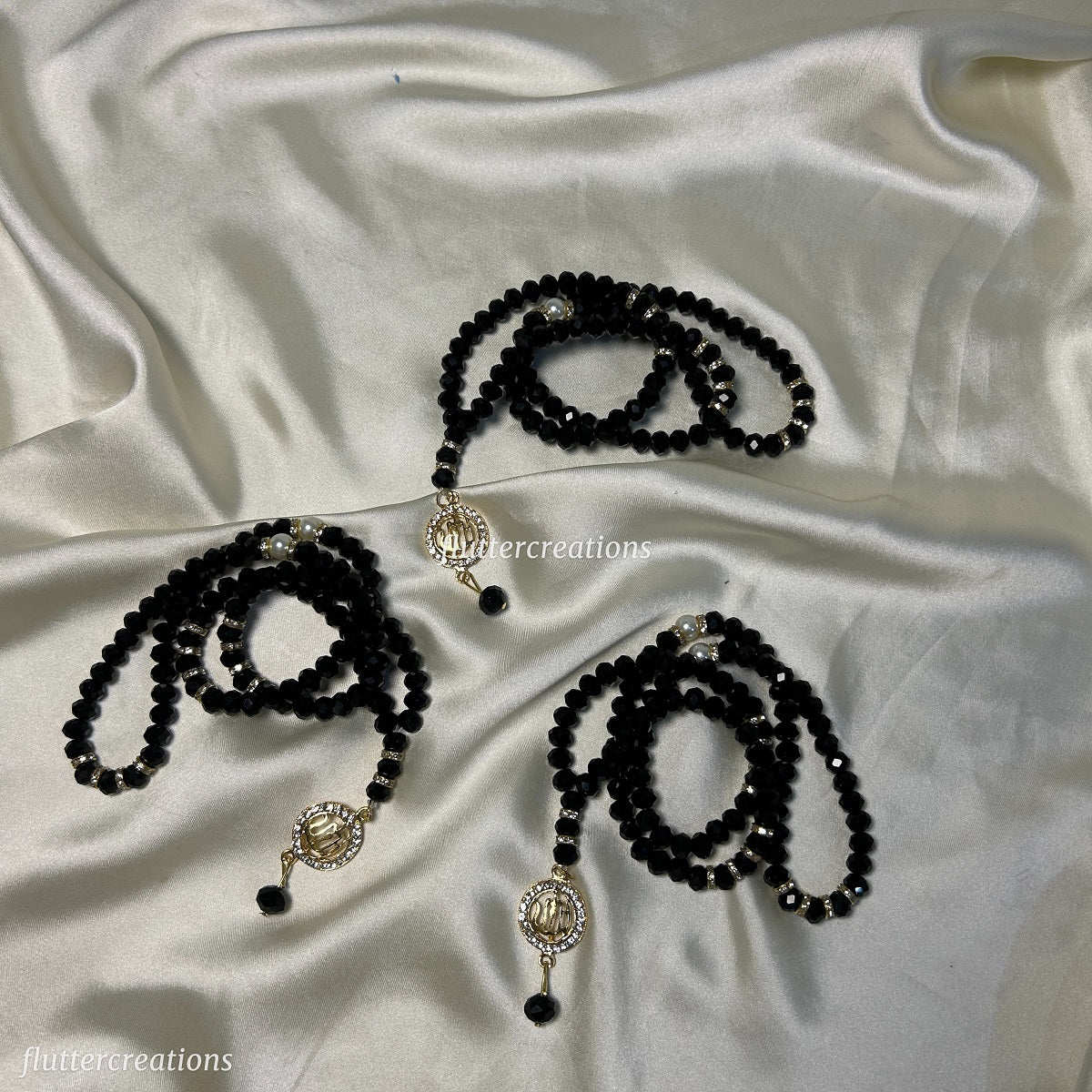 Crystal Pearls Tasbeeh - Elegant Beaded Islamic Prayer Beads