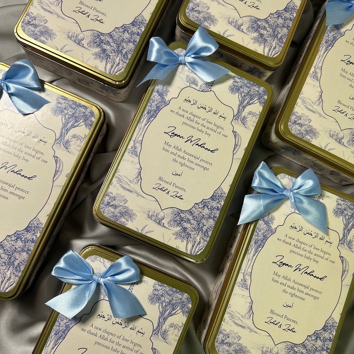 Personalized Baby Announcement Tin Box