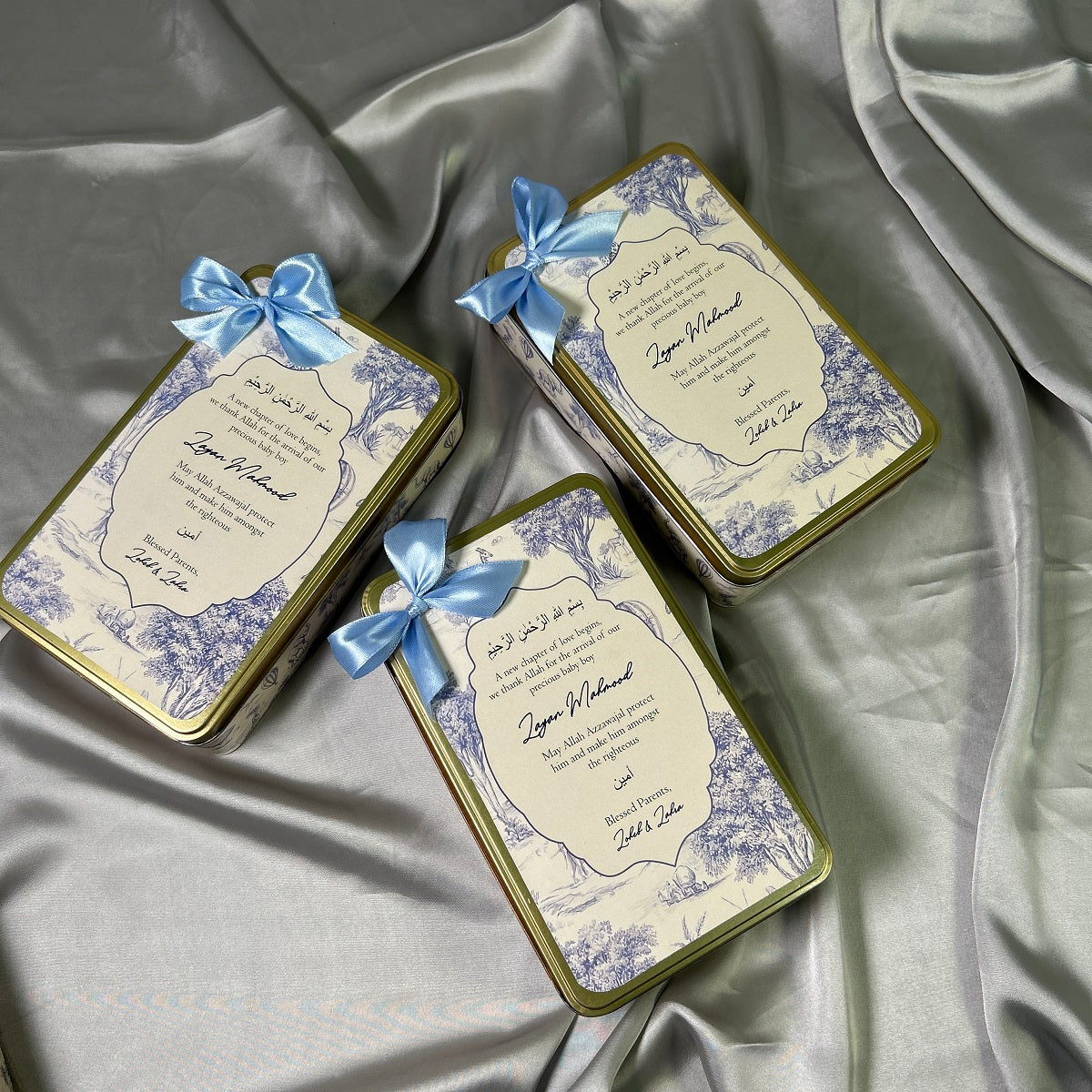 Personalized Baby Announcement Tin Box