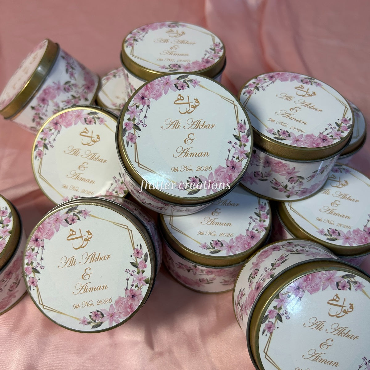 Floral Design Tin Bid Box (Qabool hai)