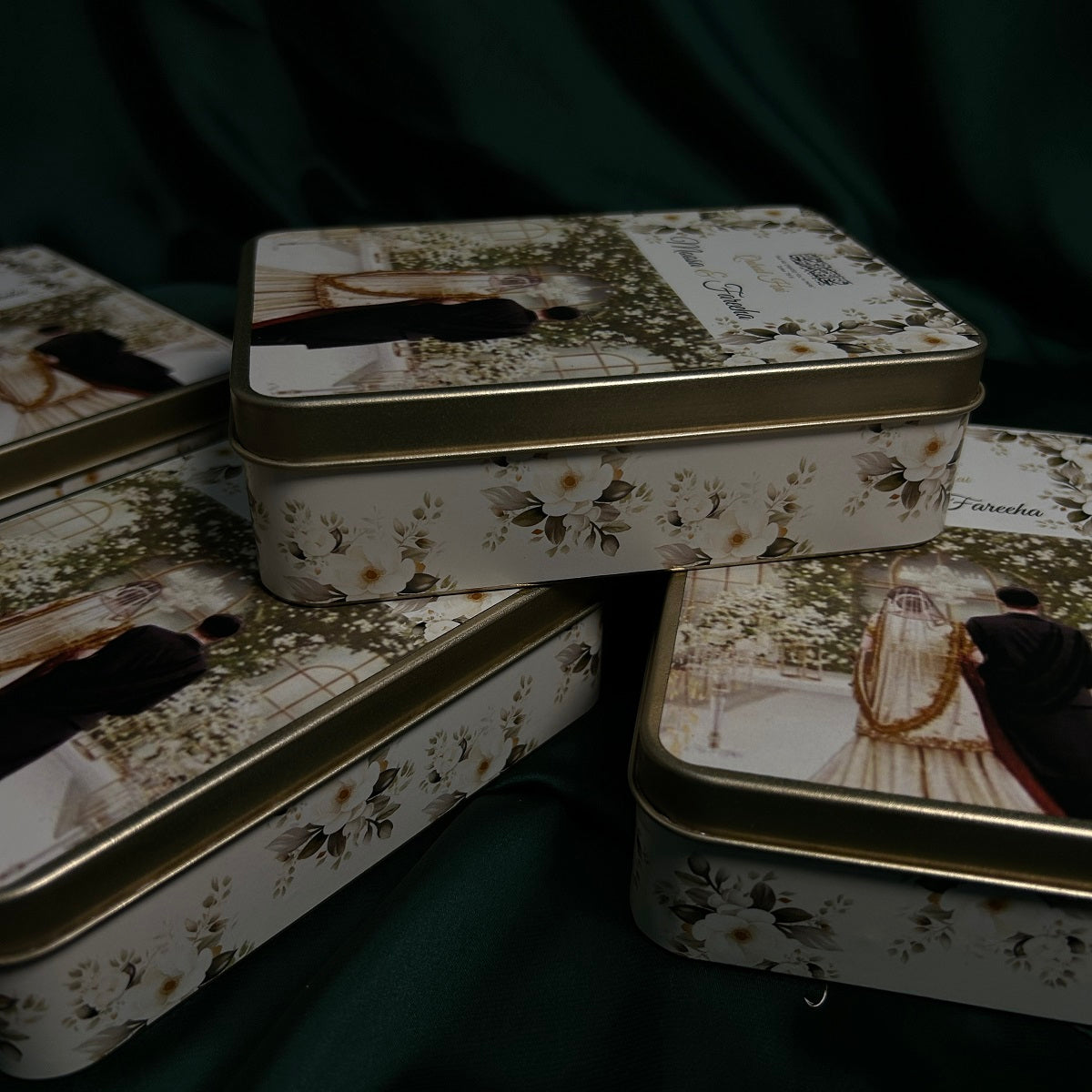 Rectangular Customized "QABOOL HEIN " Print Tin box